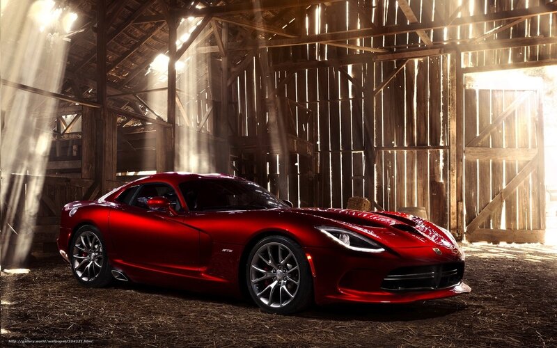 Red Sports Car in Barn — Dramatic, Photograph