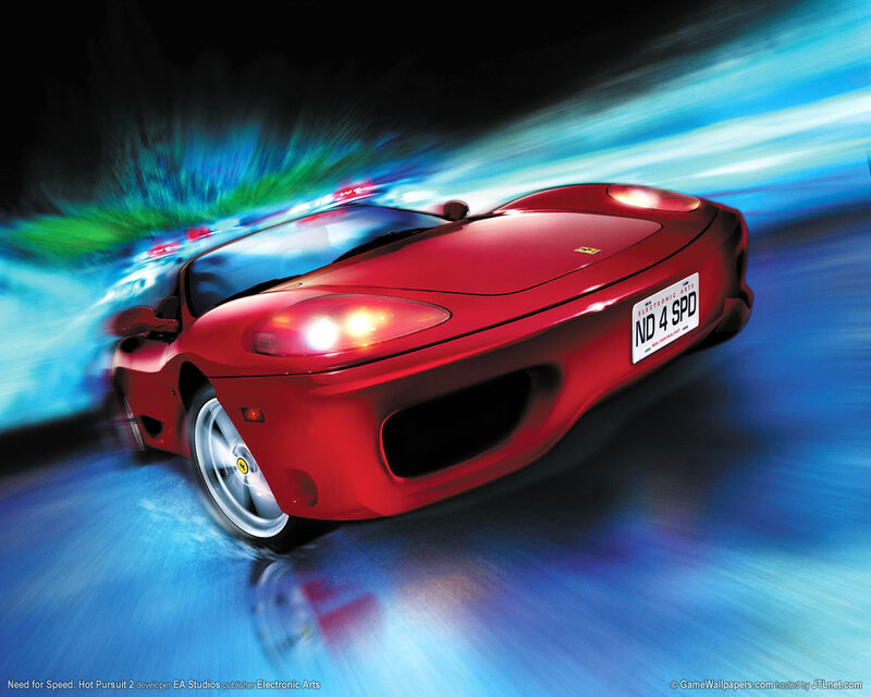 Red sports car in motion