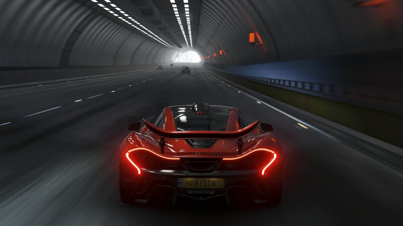 Red Sports Car in Tunnel — Dynamic, 3d Render, Other Cars