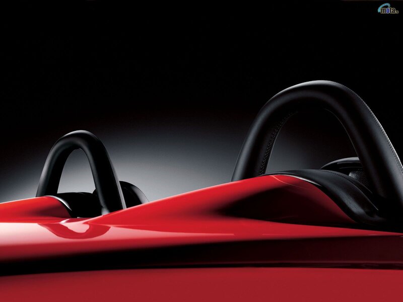 Red sports car interior