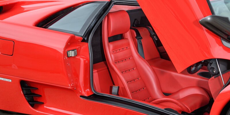 Red Sports Car Interior — Clean