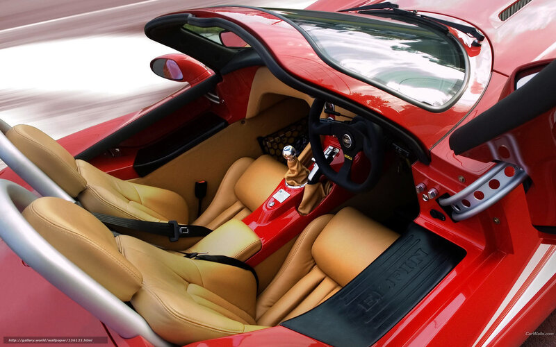 Red Sports Car Interior — Dynamic