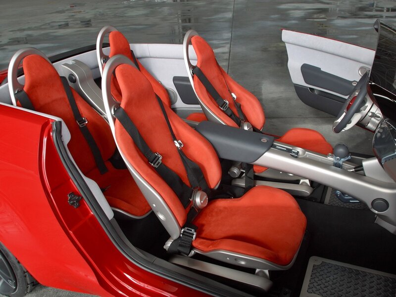 Red Sports Car Interior — Modern, Photograph, Seats