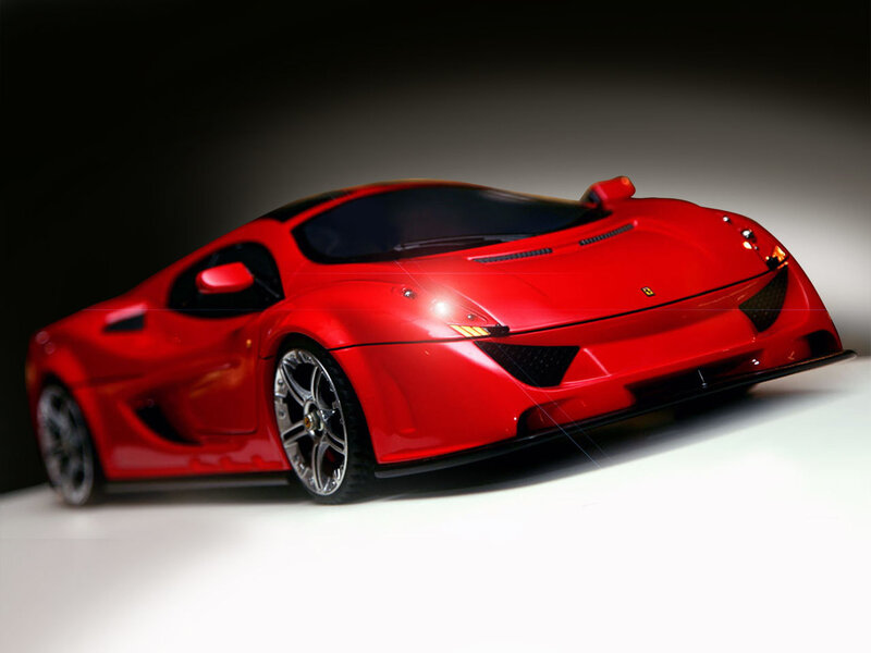 red sports car model
