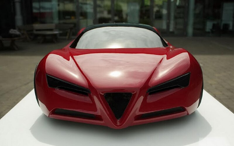 Red Sports Car Model — Neutral