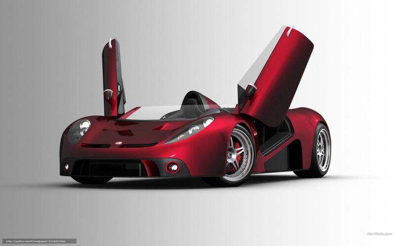 Red Sports Car — Modern, 3d Render, Doors