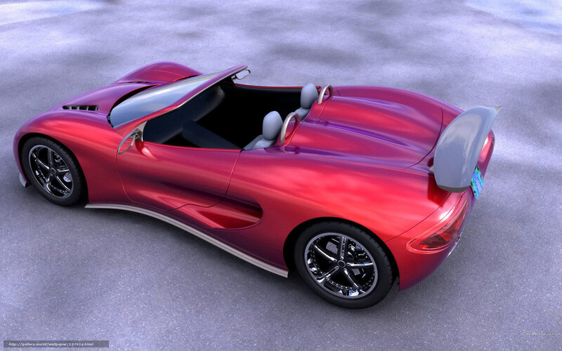 Red Sports Car — Modern, 3d Render, Wheels, Seat