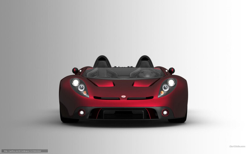 Red Sports Car — Neutral, 3d Render, Headlights, Seats