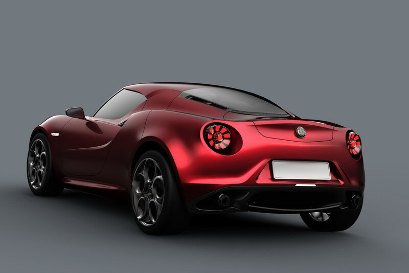 Red Sports Car — Neutral, 3d Render, Taillights