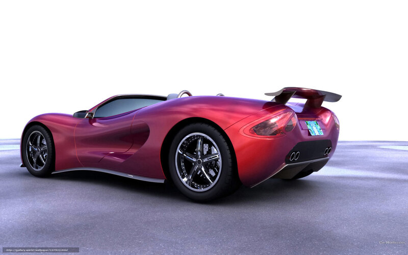 Red Sports Car — Neutral, 3d Render, Tire