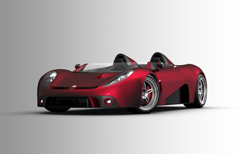 Red Sports Car — Neutral, 3d Render, Wheels, Headlights, Open Cockpit