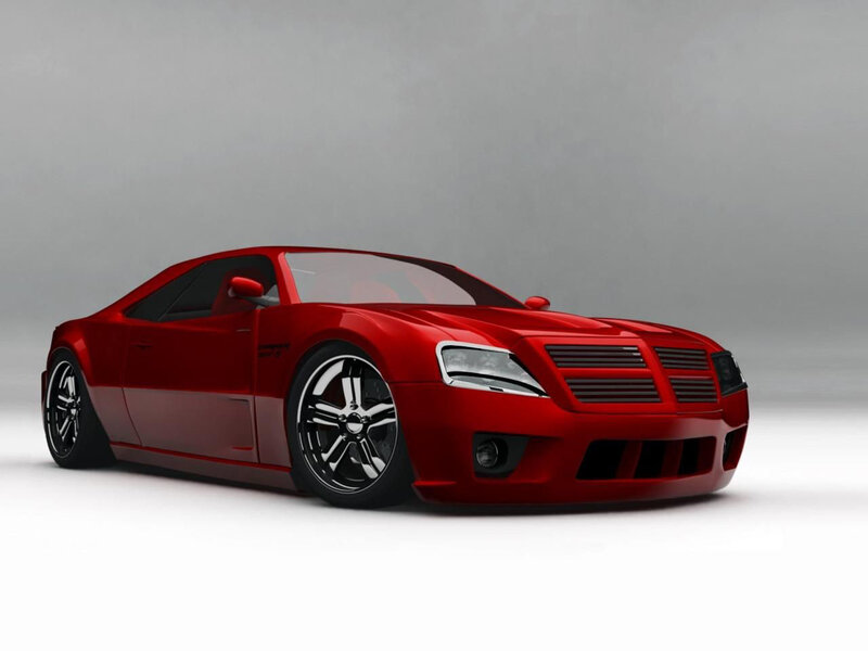 Red Sports Car — Neutral, 3d Render, Wheels, Headlights
