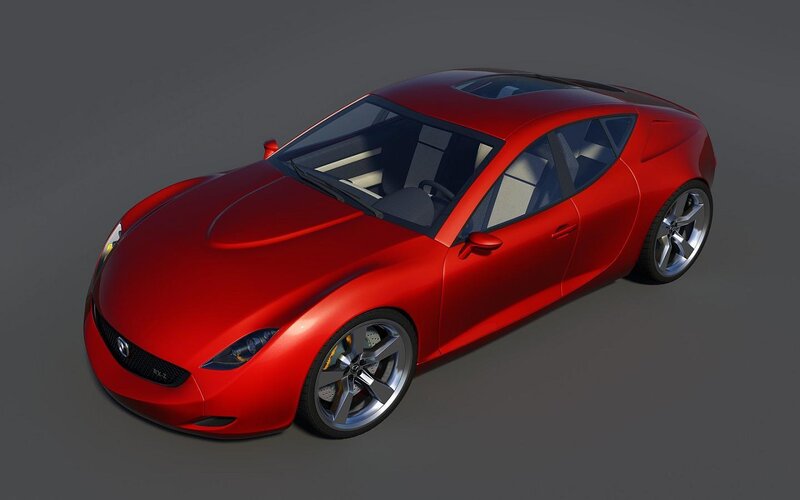Red Sports Car — Neutral, 3d Render, Wheels, Windows