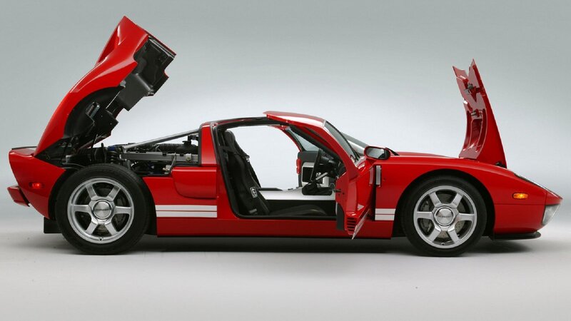 Red Sports Car — Neutral, Photograph, Car Door, Engine Bay