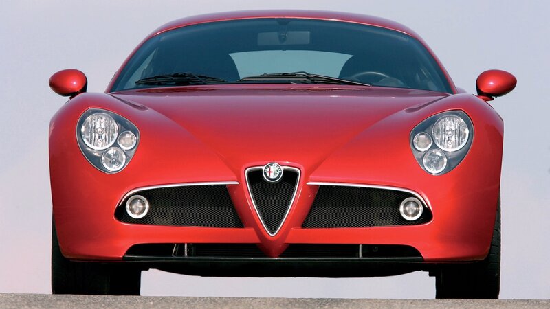 Red Sports Car — Neutral, Photograph, Headlights, Grille, Side Mirrors