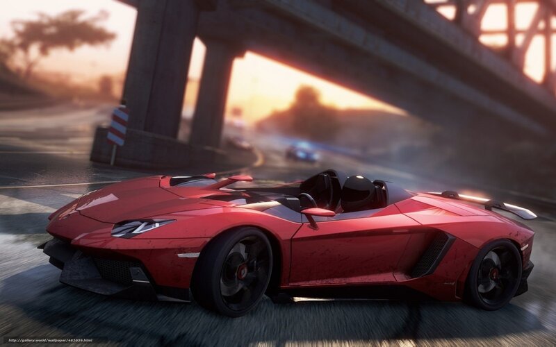 Red sports car on a highway