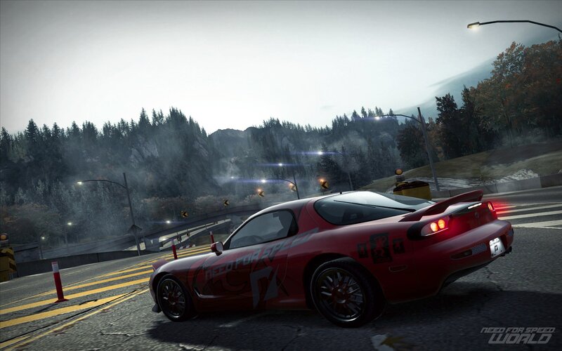 Red sports car on a road