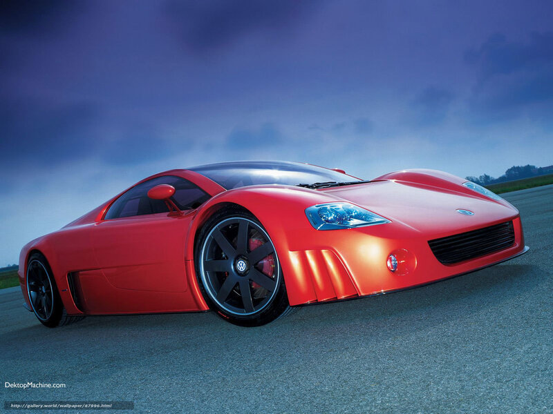 Red sports car on a road
