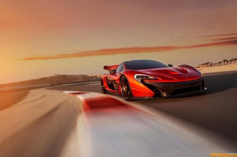 Red sports car on a track
