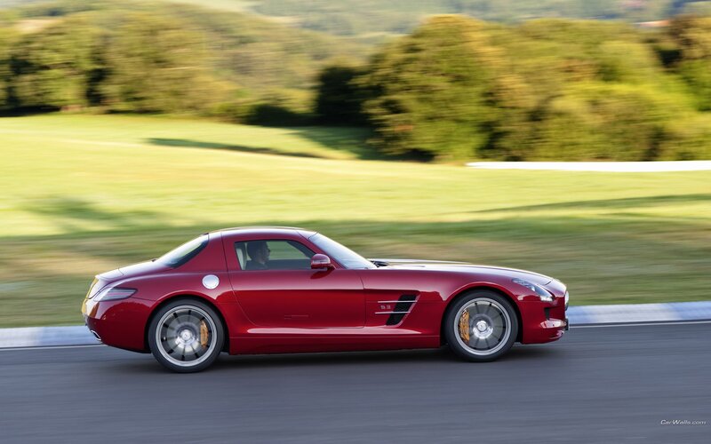 red sports car on a track