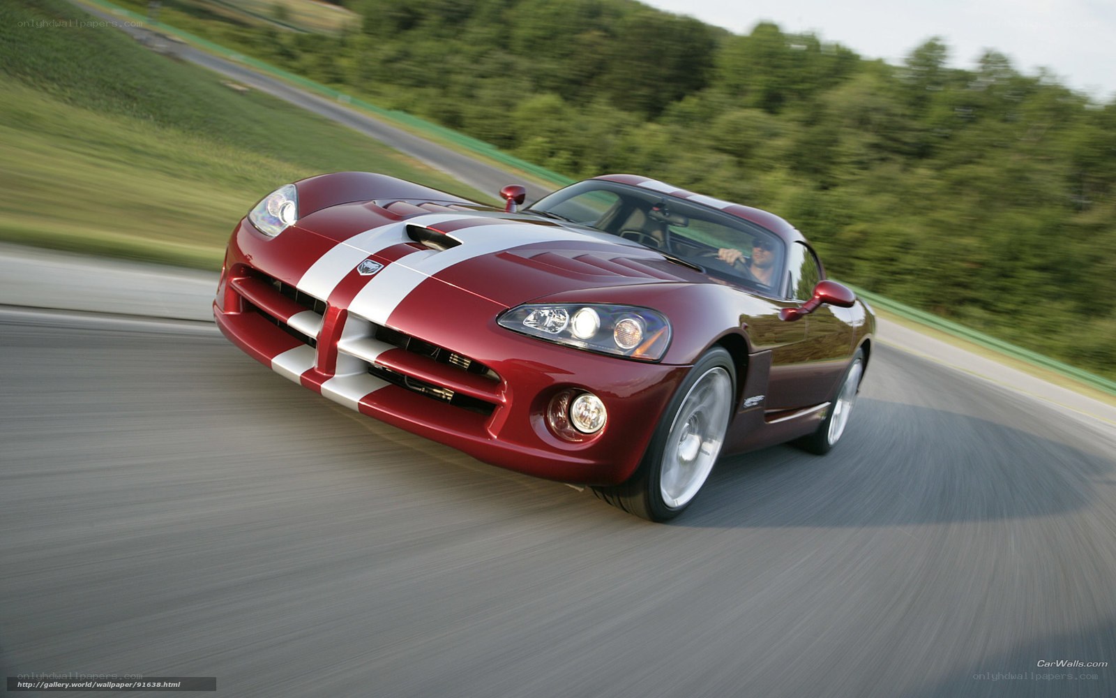Red sports car on a track