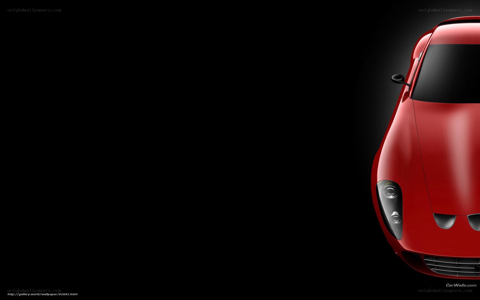 red sports car on black