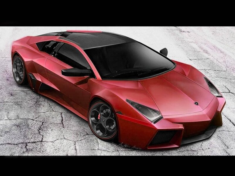 red sports car on cracked pavement