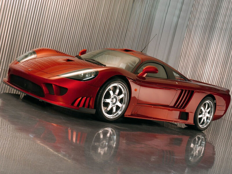 red sports car on display