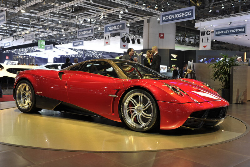Red Sports Car on Display — Neutral
