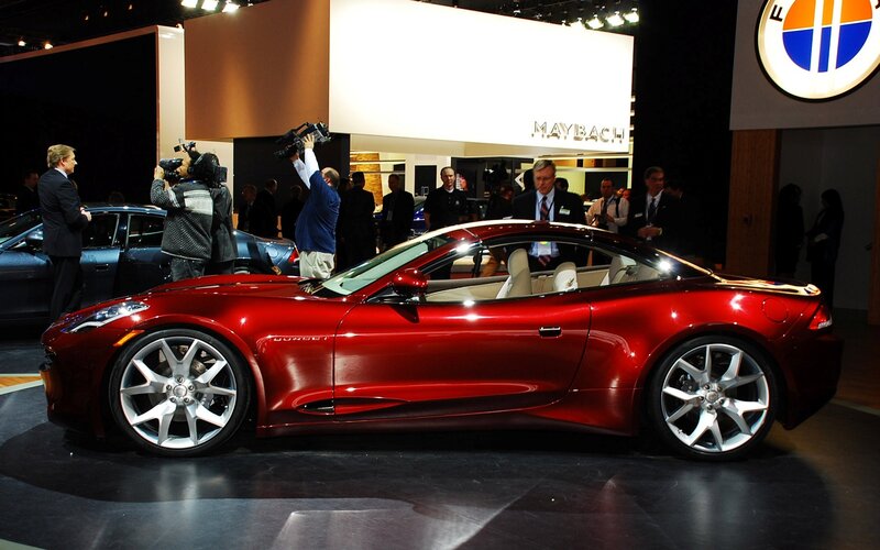 Red Sports Car on Display — Professional