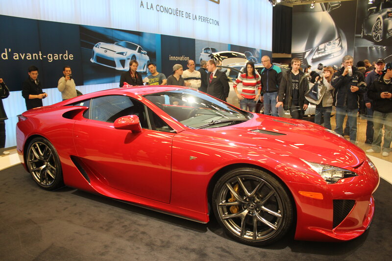 Red Sports Car on Display — Public