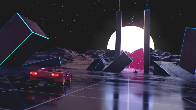 Red Sports Car on Grid