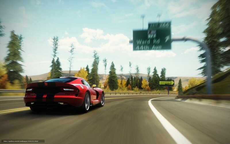 Red Sports Car on Highway — Dynamic, Afternoon
