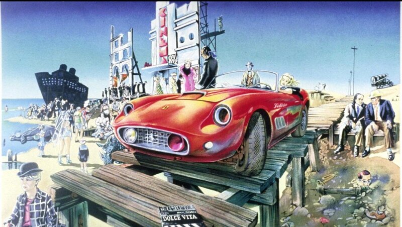 Red Sports Car on Pier