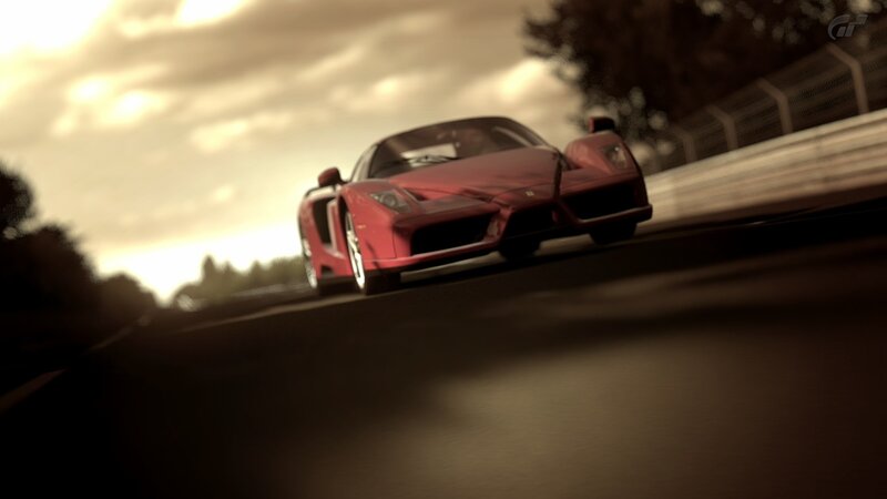 red sports car on racetrack