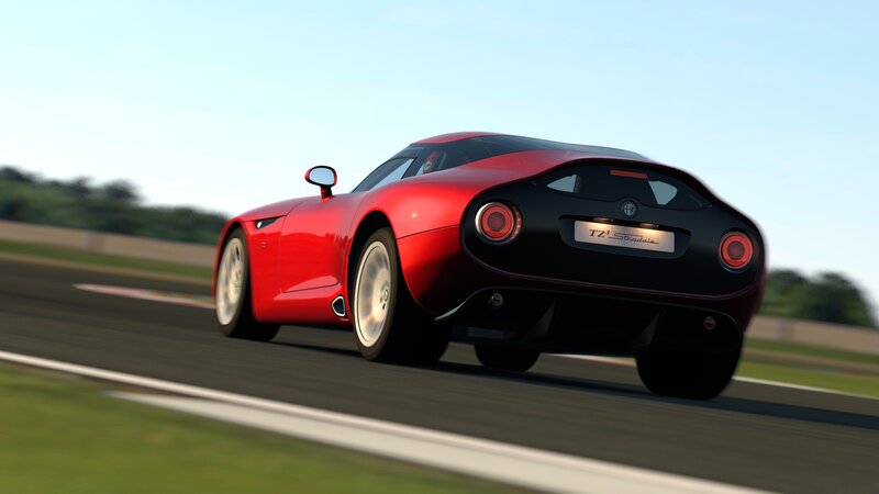 red sports car on racetrack