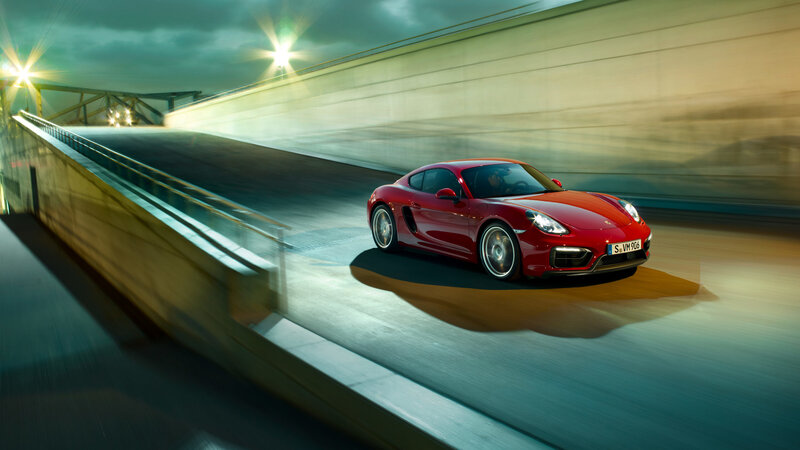Red Sports Car on Ramp — Dynamic