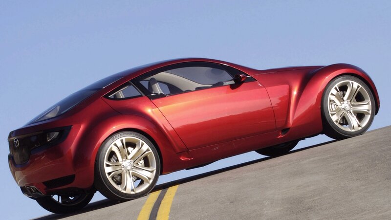 red sports car on ramp