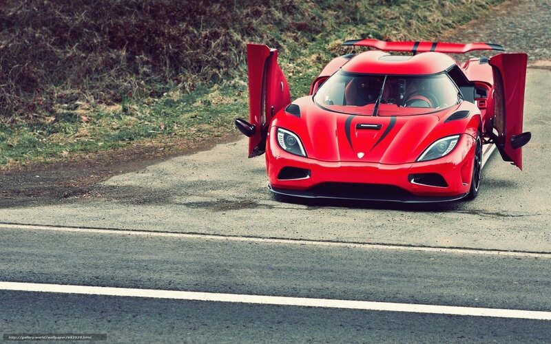 red sports car on road