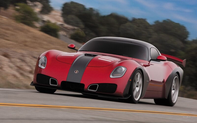 red sports car on road