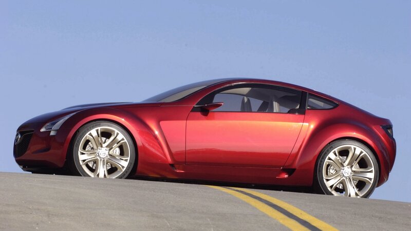 Red sports car on road