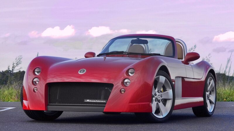 red sports car on road