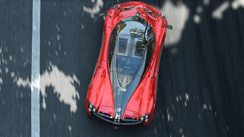 red sports car on road
