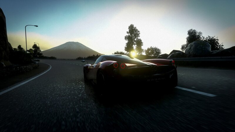 Red Sports Car on Road — Black, Dramatic