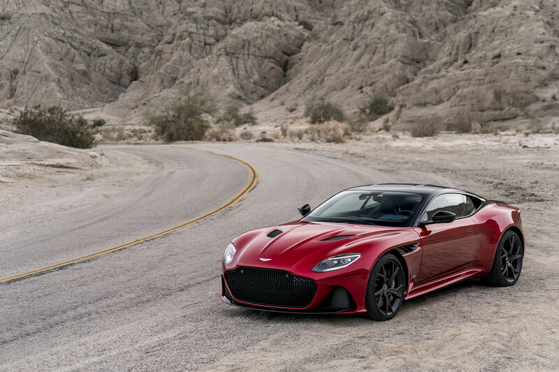 Red Sports Car on Road — Dramatic, Afternoon, Photograph, Mountain, Desert