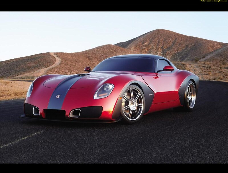 Red Sports Car on Road — Dramatic, Sunset