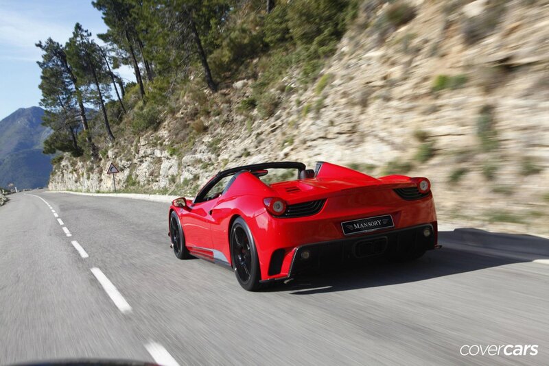 Red Sports Car on Road — Dynamic, Afternoon, Photograph, Trees, Mountain