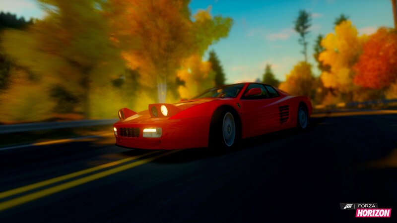 Red Sports Car on Road — Dynamic, Autumn, 3d Render