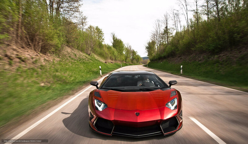 Red Sports Car on Road — Dynamic, Spring, Photograph, Trees