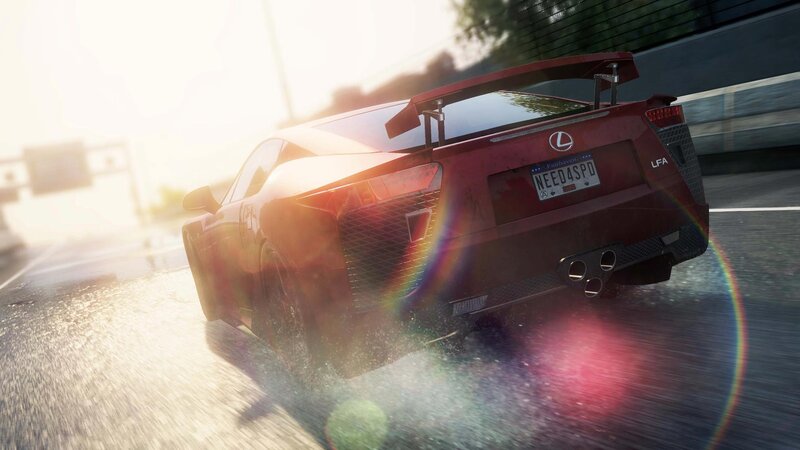 Red Sports Car on Road — Dynamic, Sunset, 3d Render